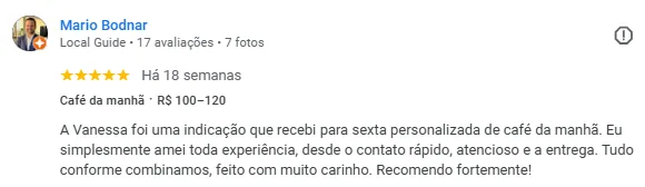 Print de mensagem de cliente agradecendo pela cesta EuroBox entregue