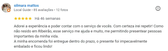 Print de cliente celebrando a surpresa que recebeu com a cesta EuroBox