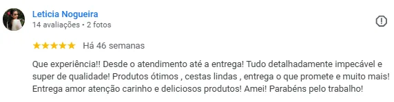 Print de avaliação positiva sobre o atendimento personalizado da EuroBox